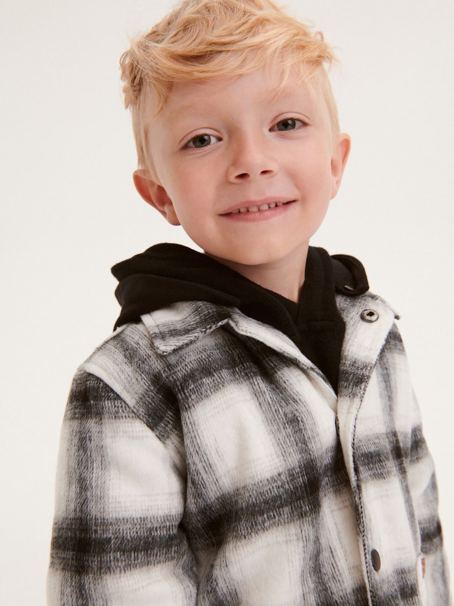 Insulated check jacket - black - RESERVED - 3