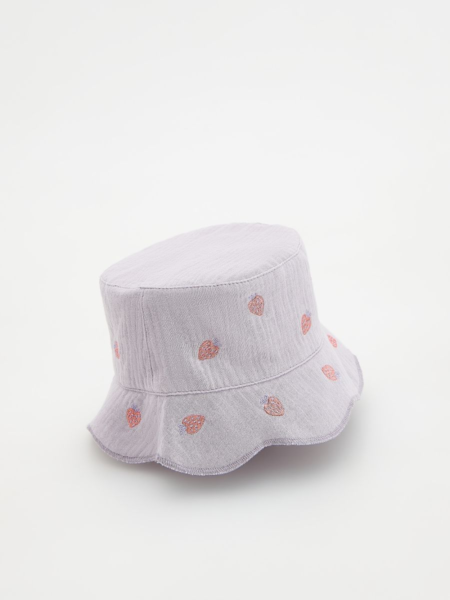 Hatt i muslin - LAVENDEL - RESERVED