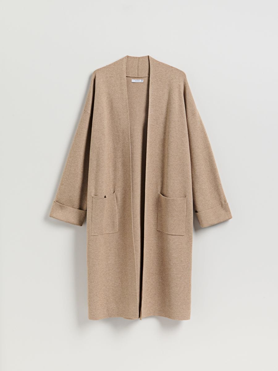 Cardigan à poches - beige - RESERVED