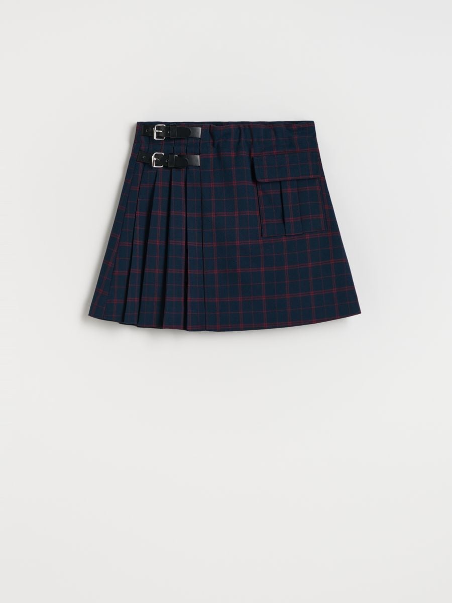 Pleated skirt - navy - RESERVED