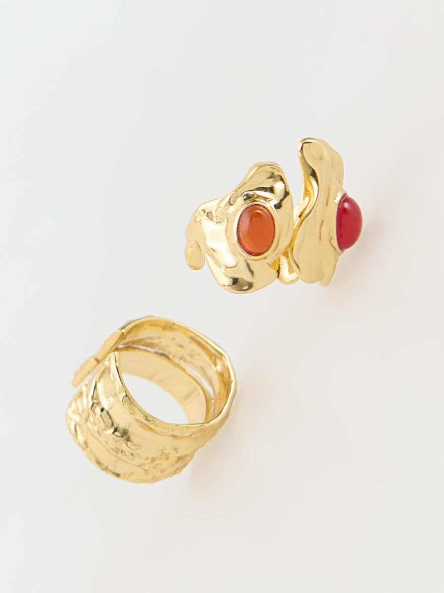 Rings set - golden - RESERVED - 4