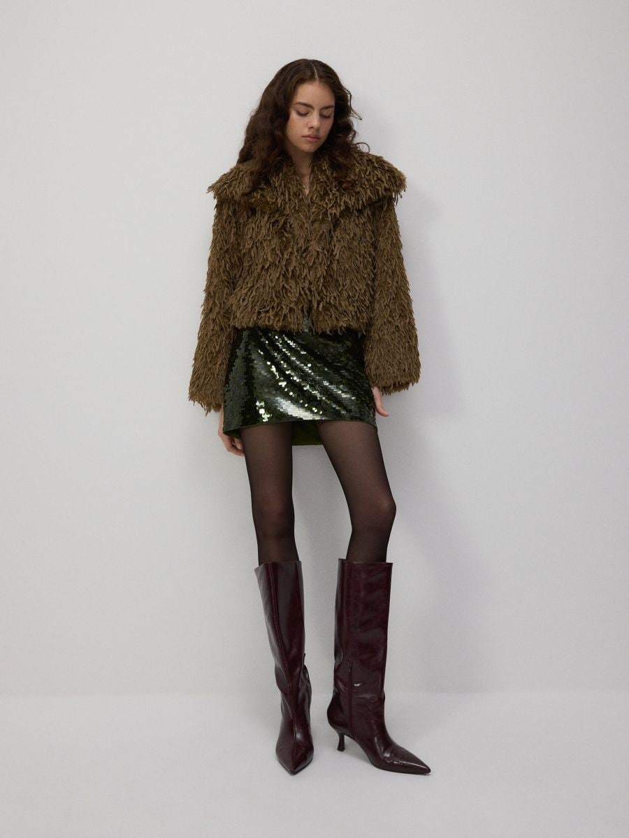 Sequin mini skirt - multicolor - RESERVED - 2