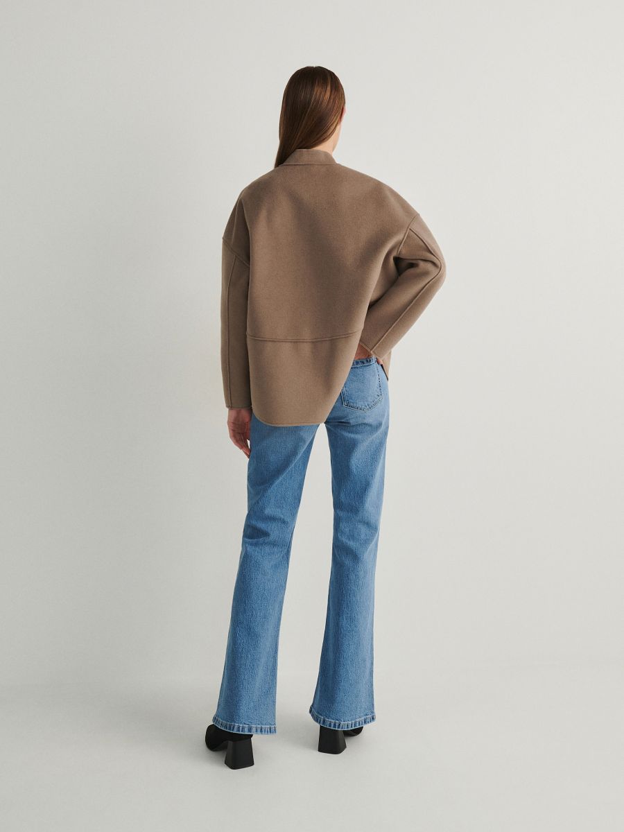 Oversized fleece jacket - coffee - RESERVED - 2