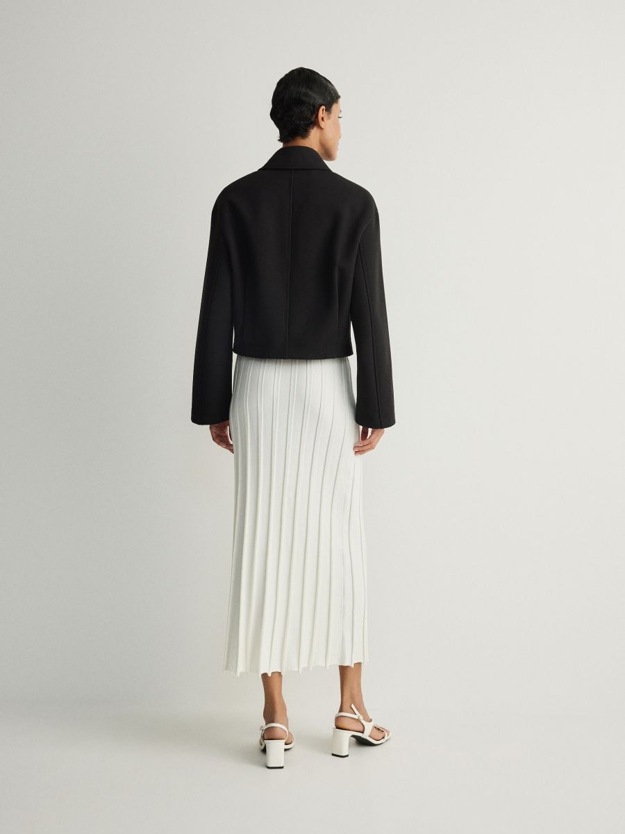 Cropped shacket - black - RESERVED - 4