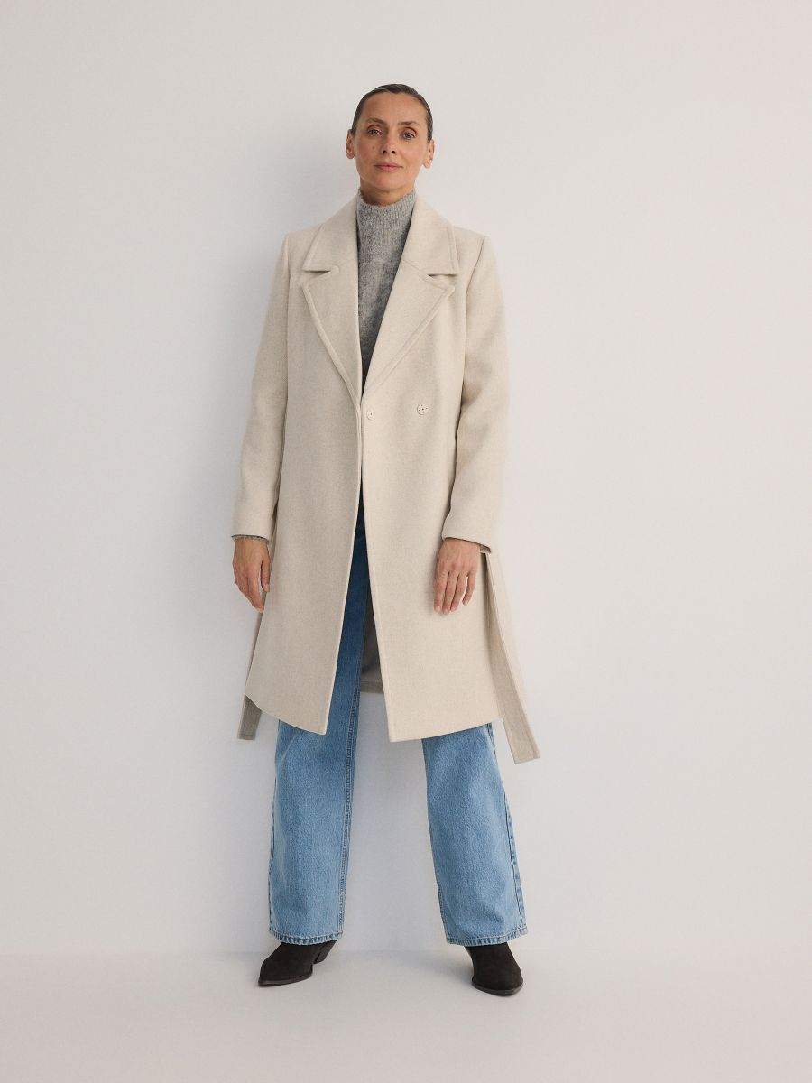 Wool blend coat - nude - RESERVED - 2