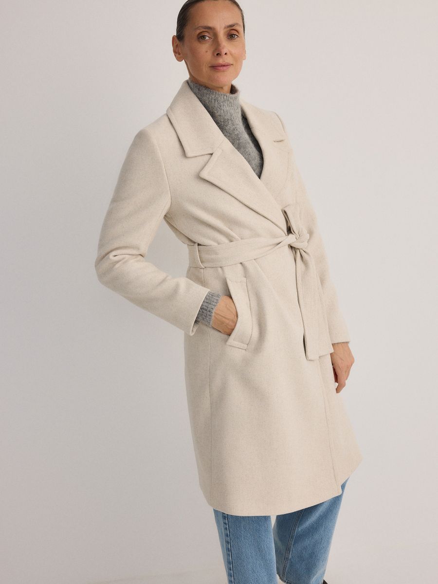 Wool blend coat - nude - RESERVED - 3