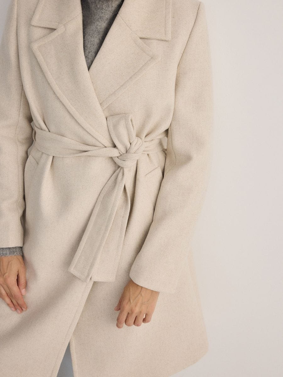 Wool blend coat - nude - RESERVED - 4