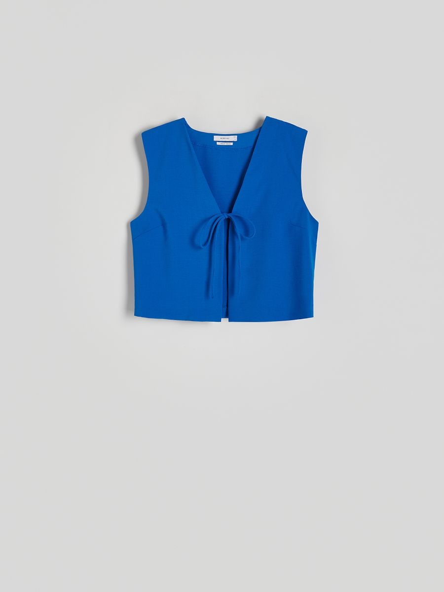 Pullunder mit Bindedetail - blau - RESERVED - 4