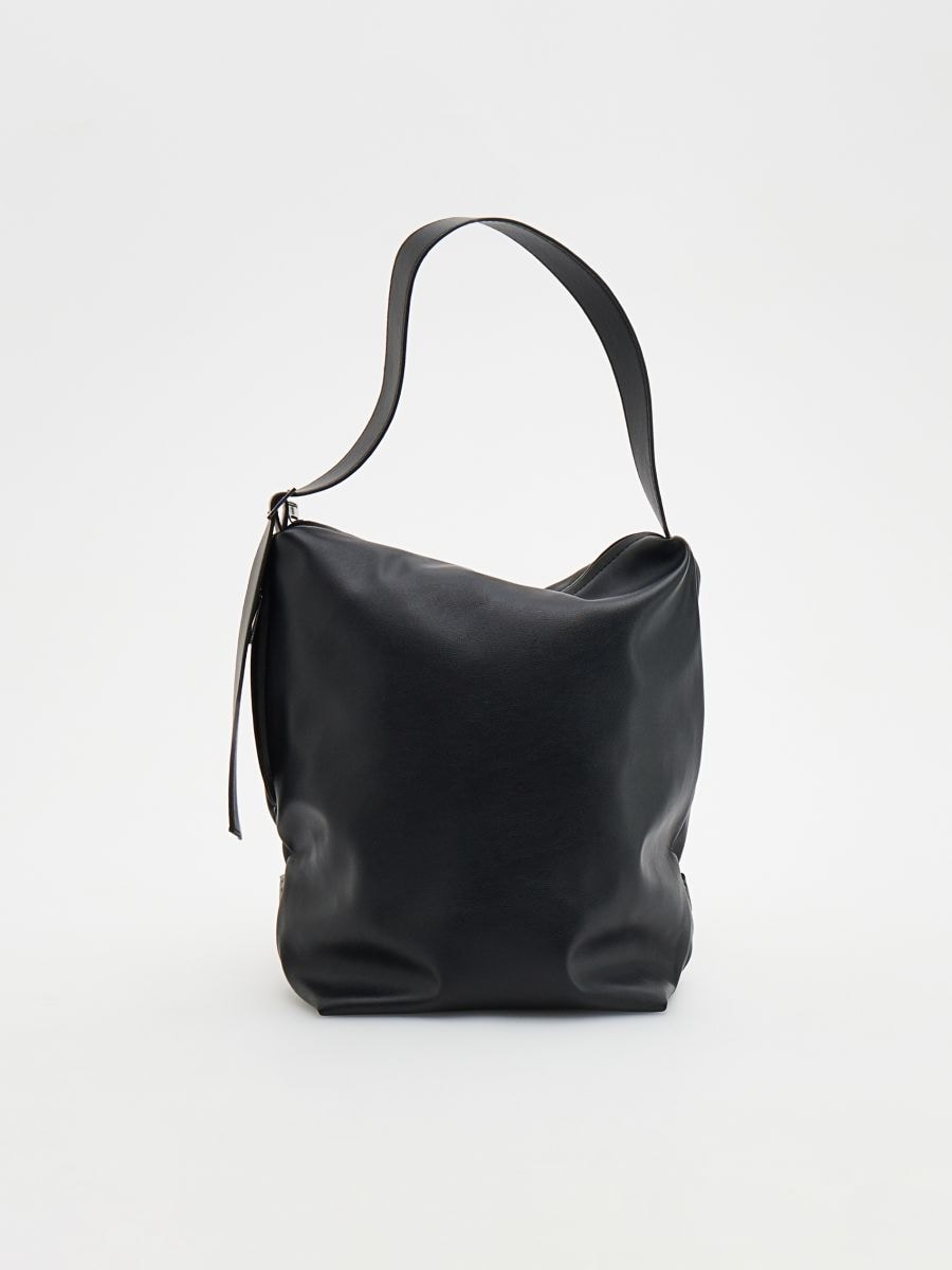 Koženkový batoh - černý - RESERVED