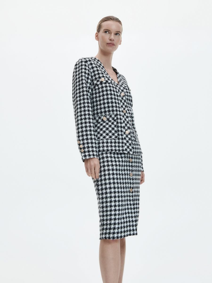 Dogtooth pattern skirt - multicolor - RESERVED - 5