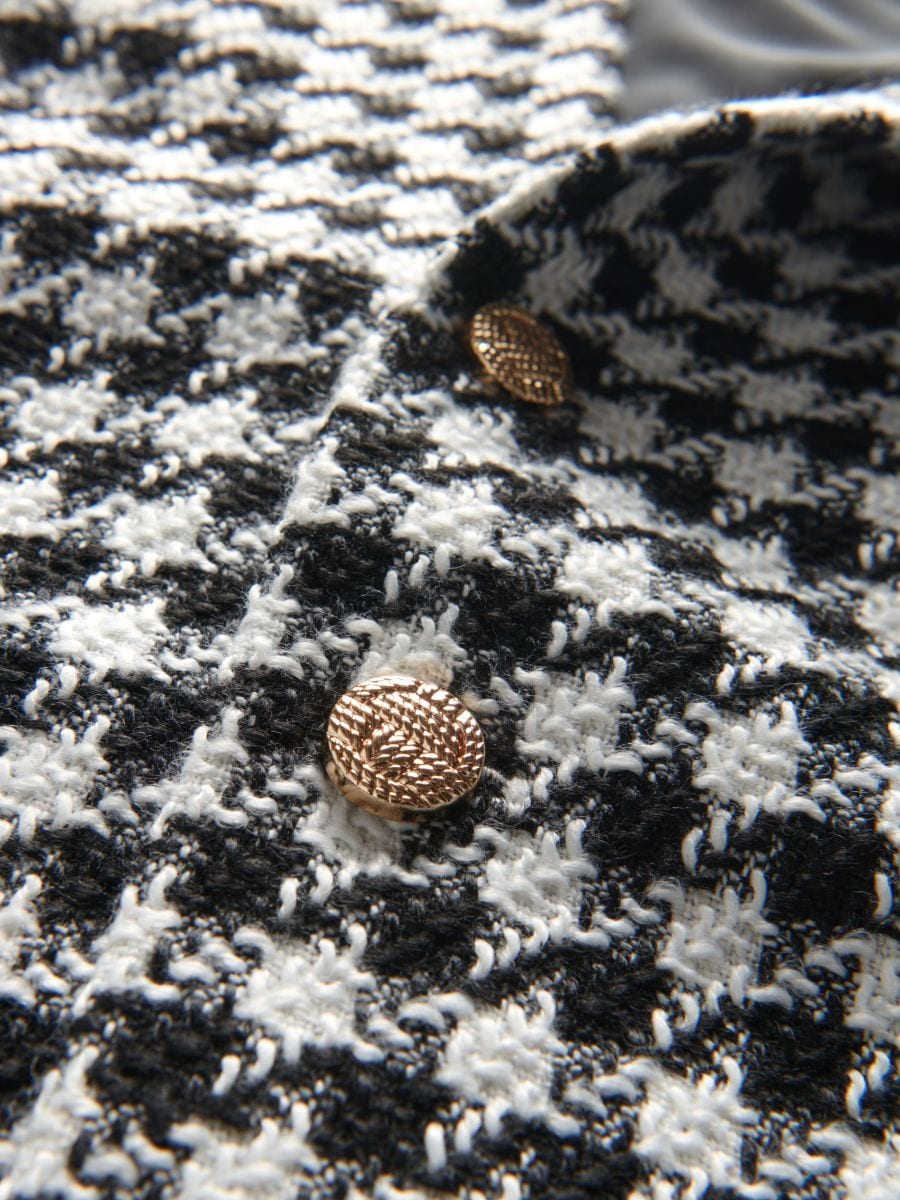 Dogtooth pattern skirt - multicolor - RESERVED - 7