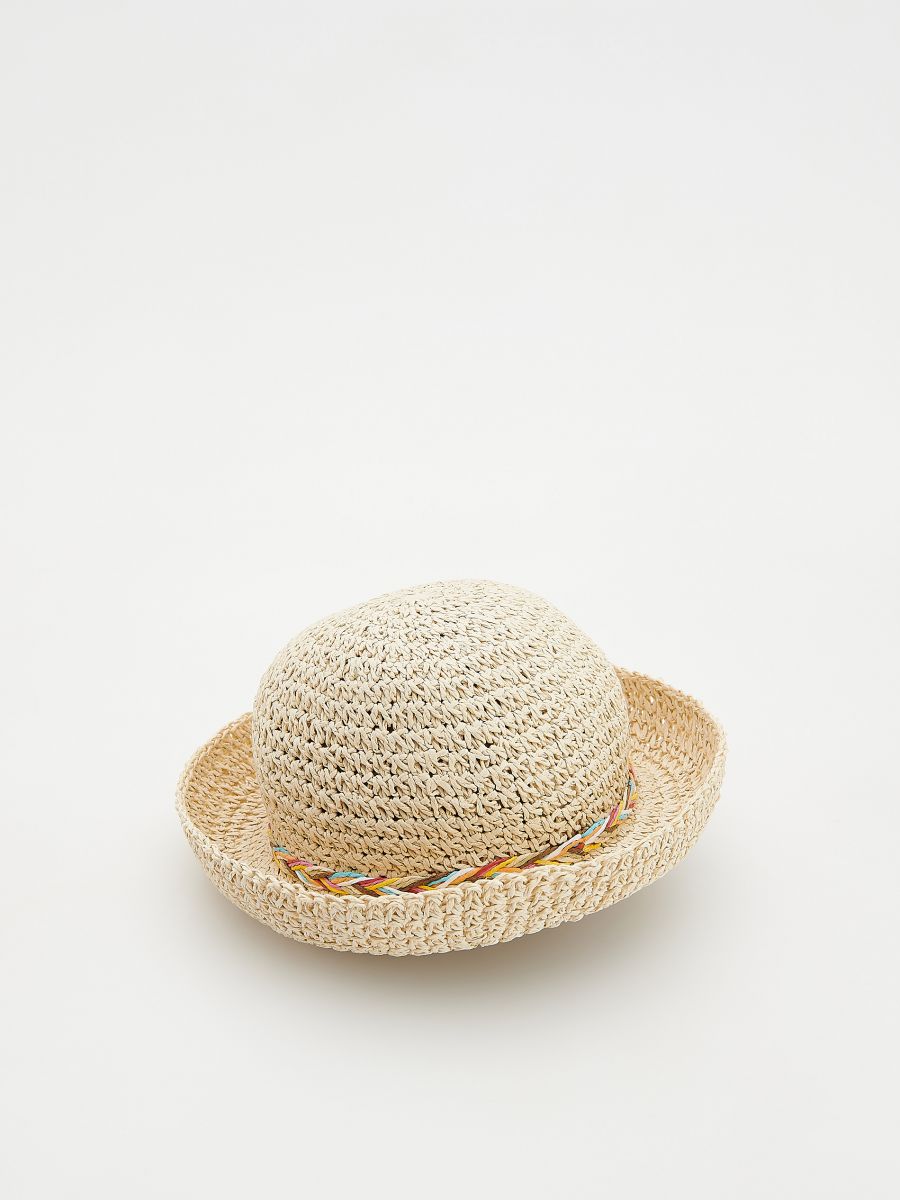 Pleteni šešir - boja pšenice - RESERVED