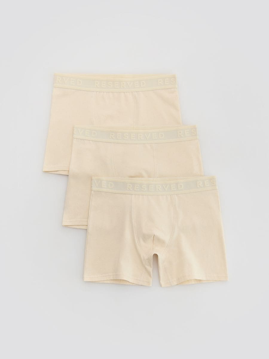 3 pack bokserek Long - kremowy - RESERVED