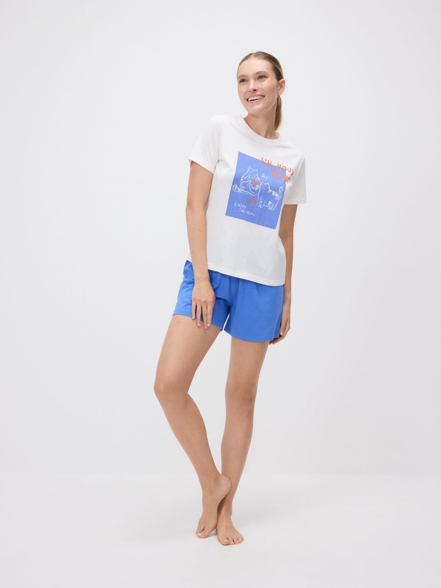 Two piece printed pyjama set - blue - RESERVED - 4