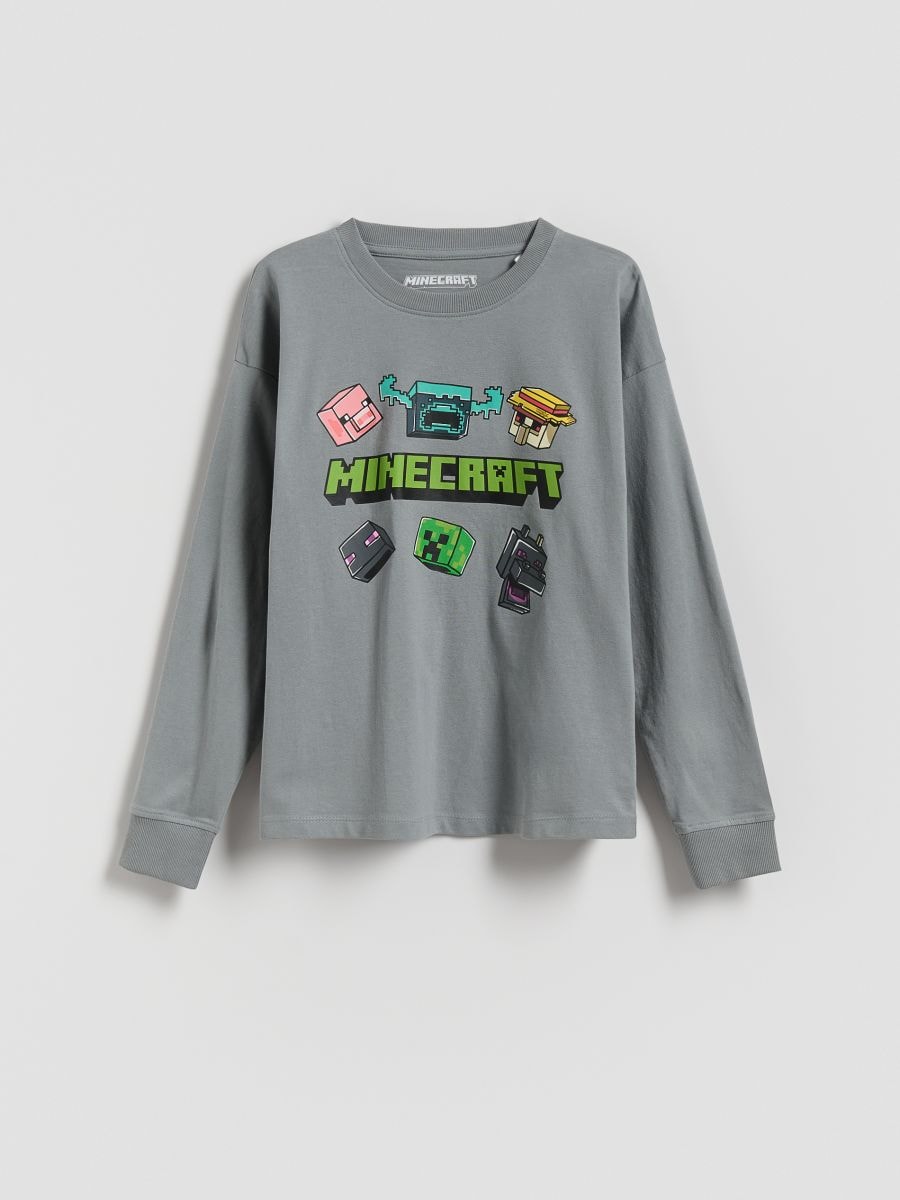 Minecraft long sleeve T-shirt - dark grey - RESERVED