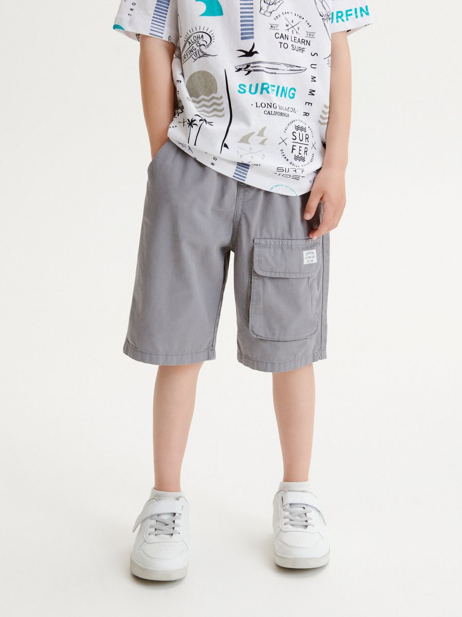 Patched shorts - dark grey - RESERVED - 4
