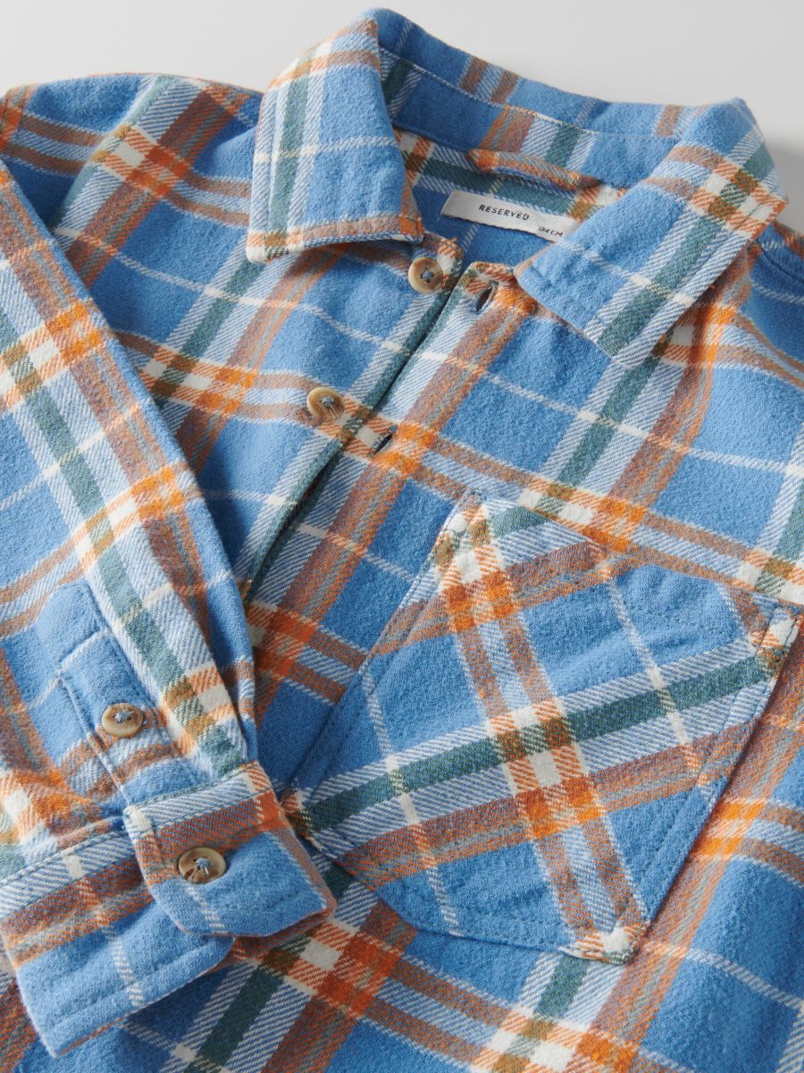 Regular fit check shirt - blue - RESERVED - 4