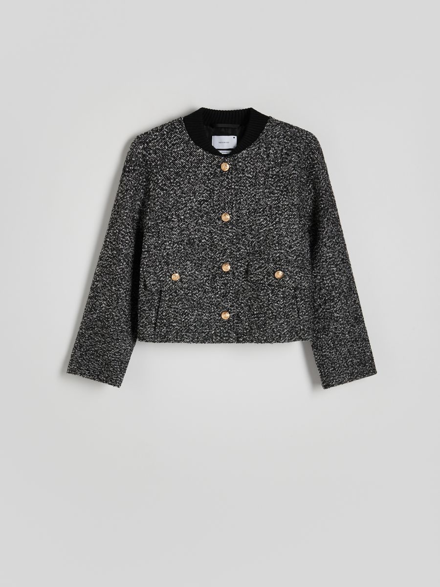 Jacket with stand up collar - light grey - RESERVED - 4