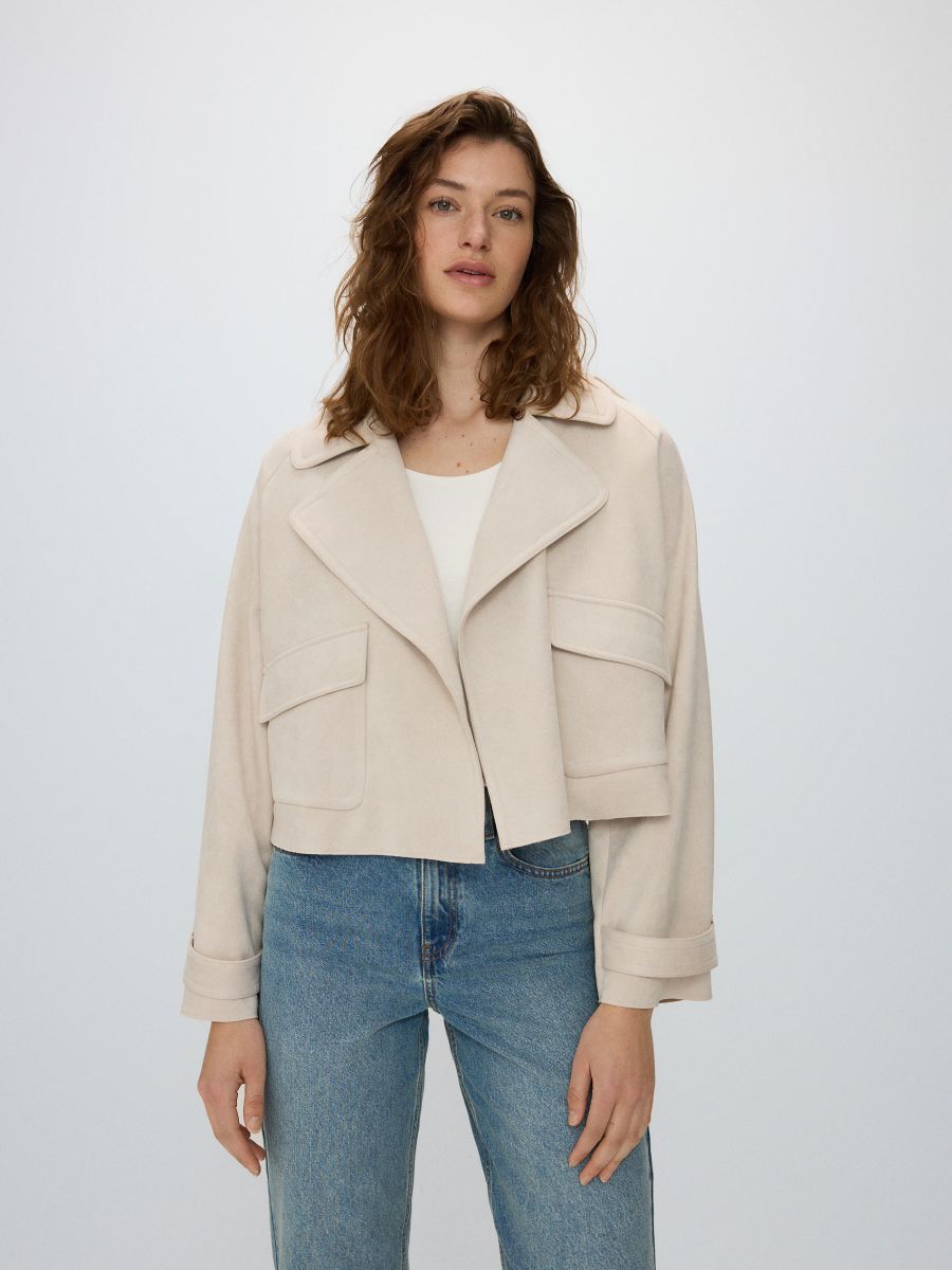 LADIES` OUTER JACKET - creme - RESERVED