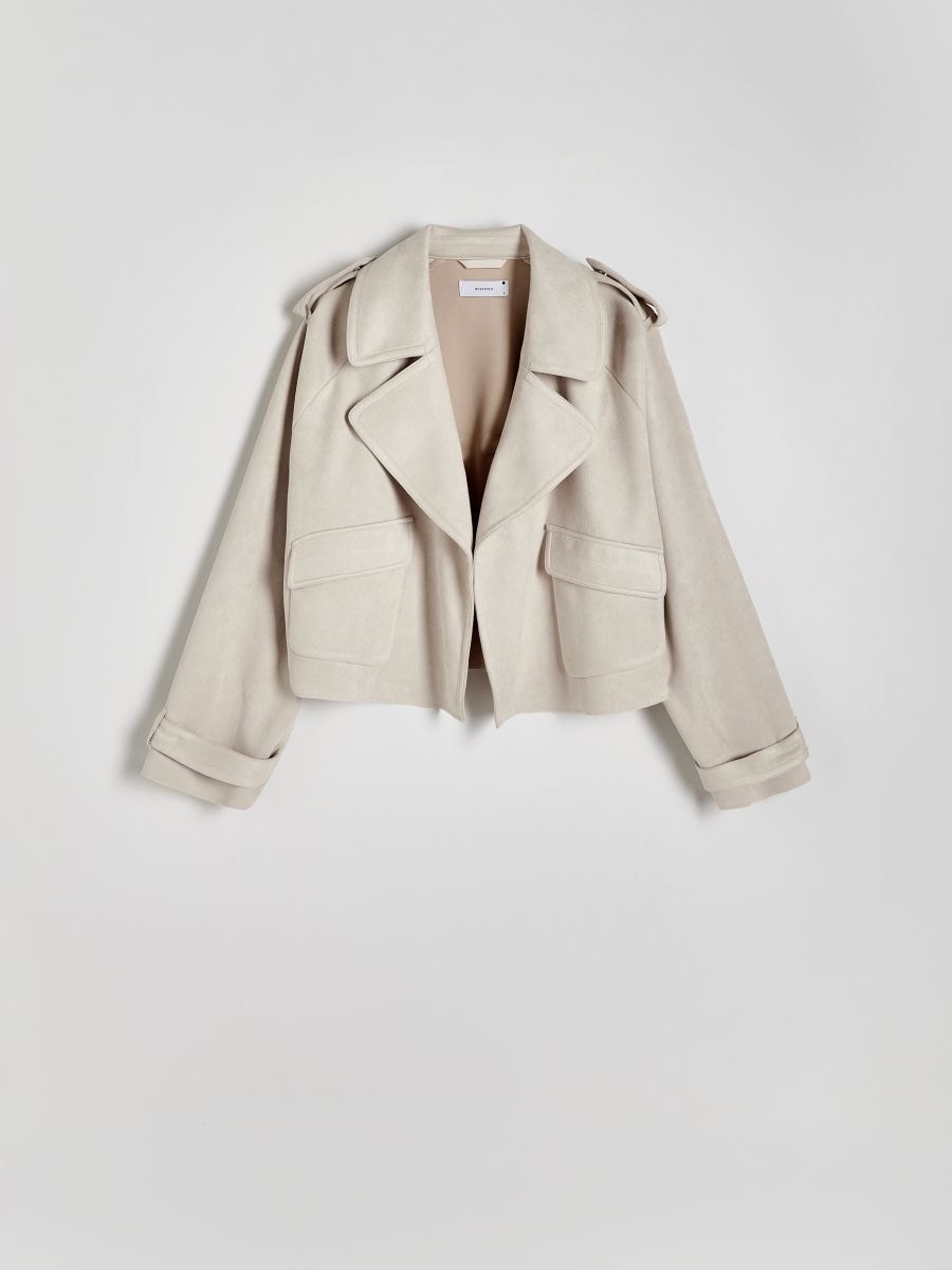 Veste en imitation daim - crème - RESERVED - 5