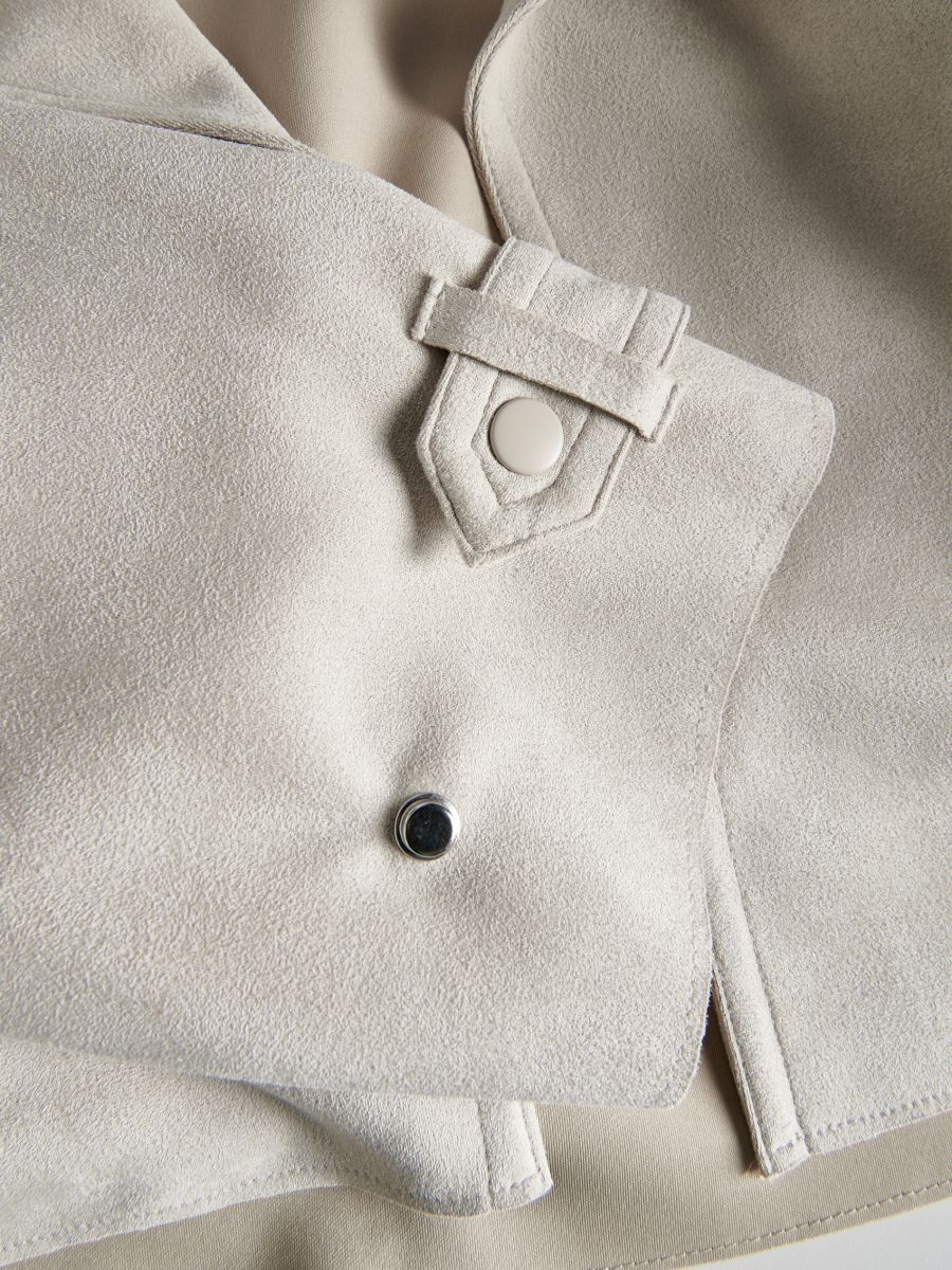 Veste en imitation daim - crème - RESERVED - 6