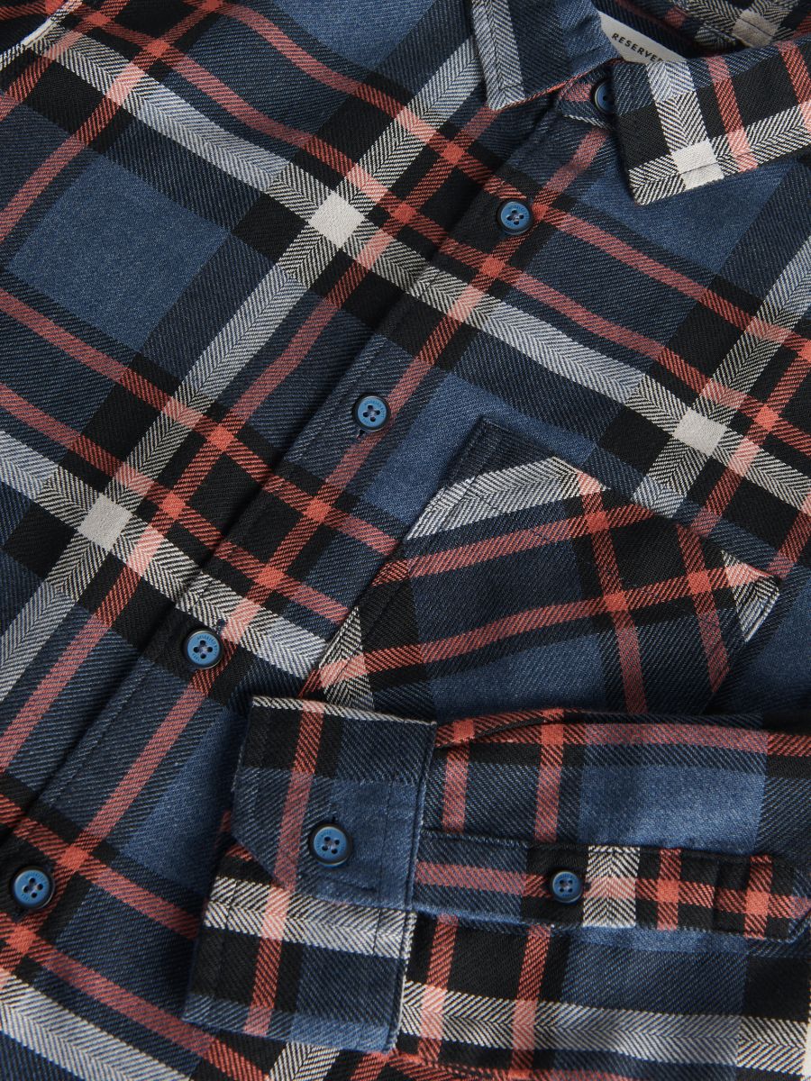 Regular flanellen overhemd - steel blue - RESERVED - 3