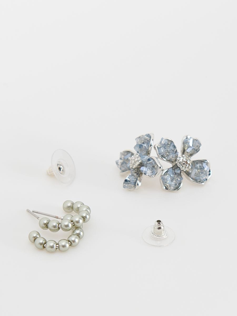 Earrings set - light grey - RESERVED - 2