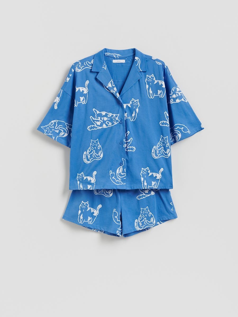 Patterned two piece pyjama set - blue - RESERVED - 5