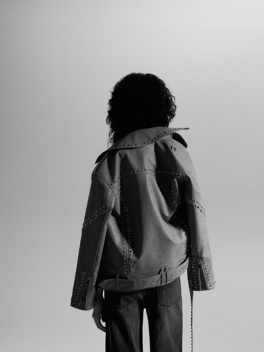 LADIES` OUTER JACKET & BELT - svetlo siva - RESERVED - 5