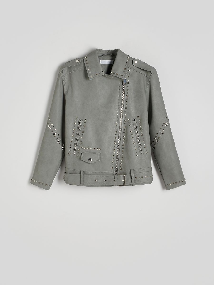 LADIES` OUTER JACKET & BELT - svetlo siva - RESERVED - 7