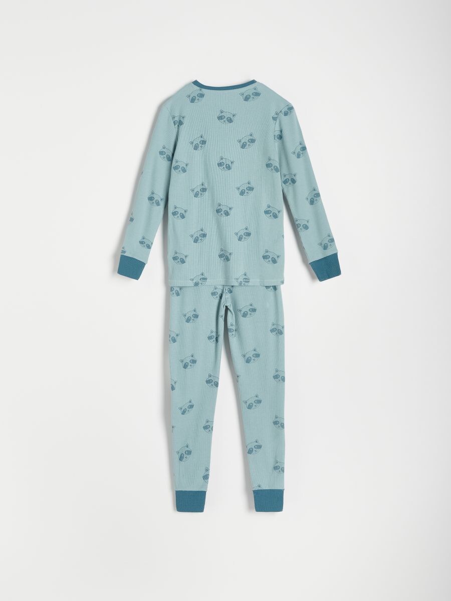 Pyjamassæt i to dele med print - bleg turkis - RESERVED - 2