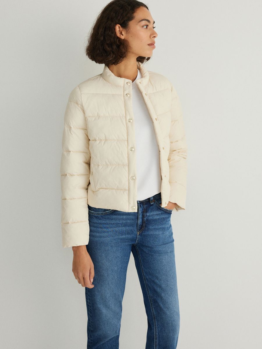Padded quilted jacket - cream - RESERVED - 8
