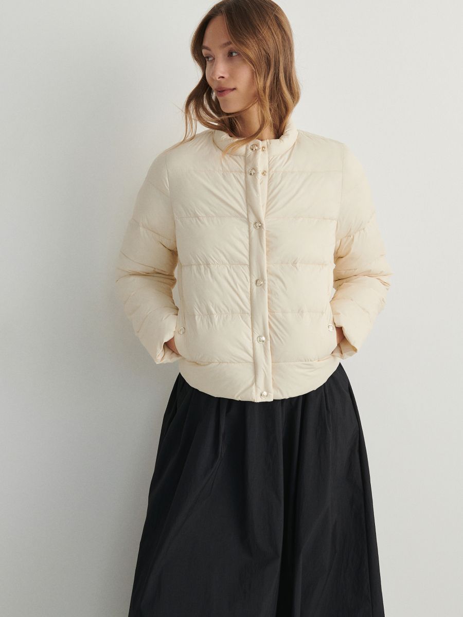 Padded quilted jacket - cream - RESERVED - 3