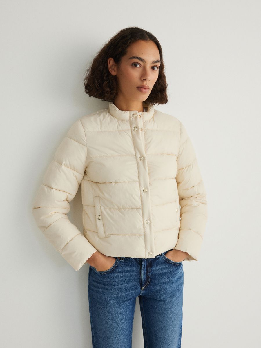 Padded quilted jacket - cream - RESERVED - 9