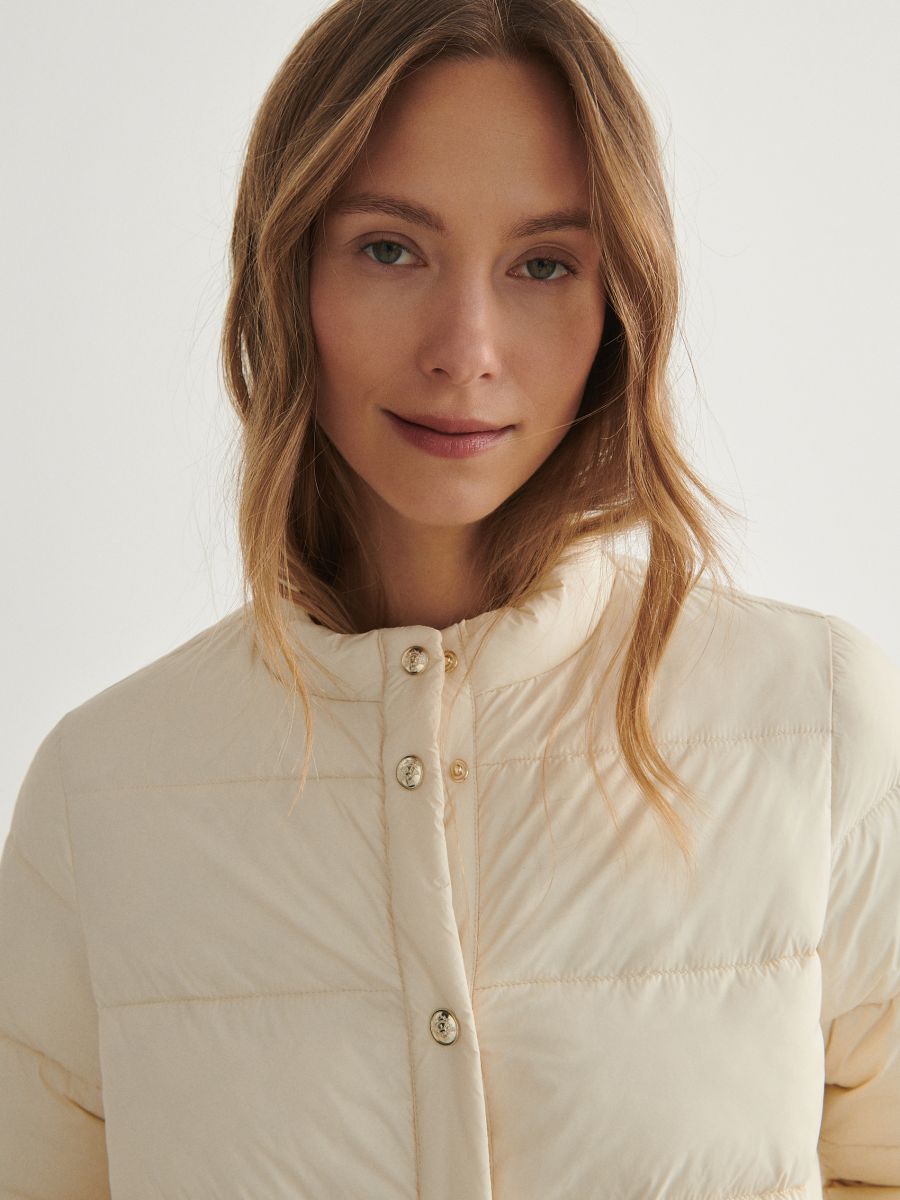 Padded quilted jacket - cream - RESERVED - 4