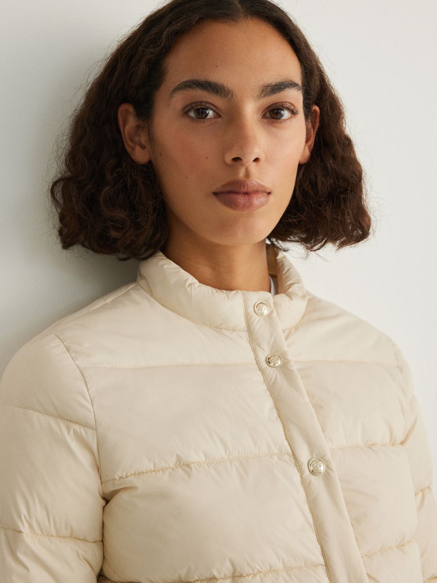 Padded quilted jacket - cream - RESERVED - 10