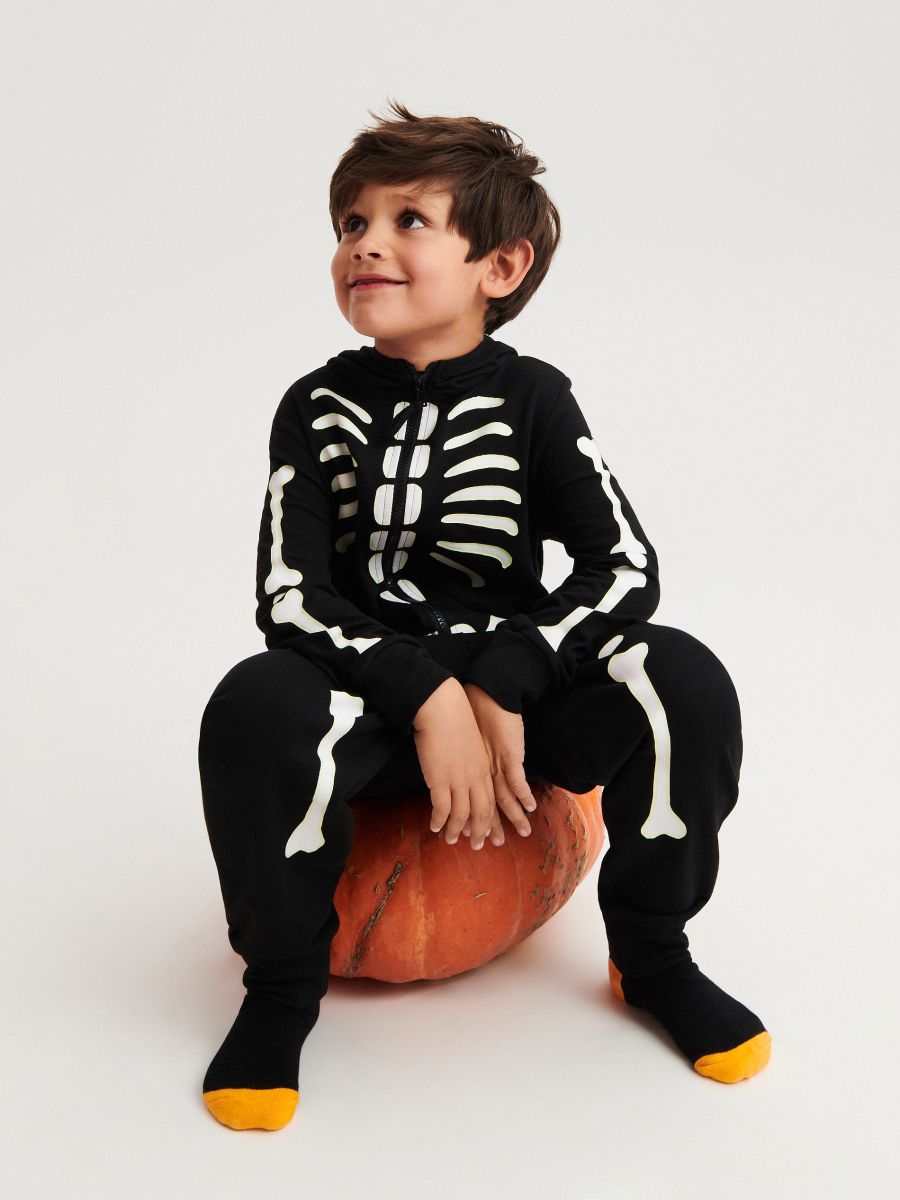Skeleton motif onesie - black - RESERVED - 5