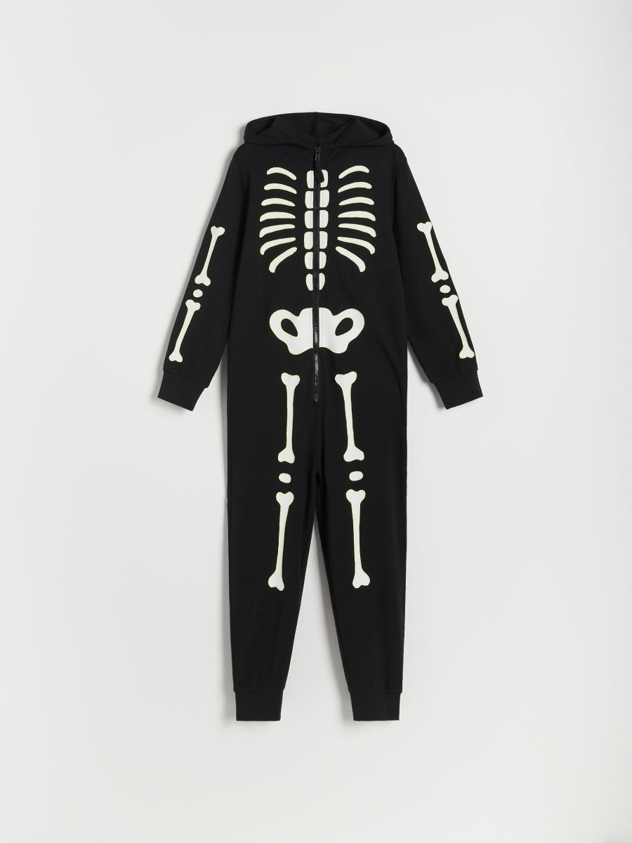 Skeleton motif onesie - black - RESERVED - 2