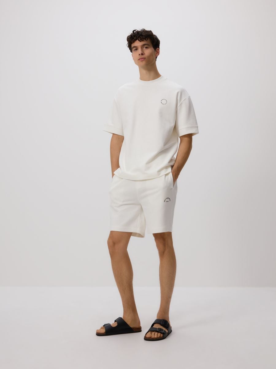 Boxy T-shirt with print - cream - RESERVED - 2