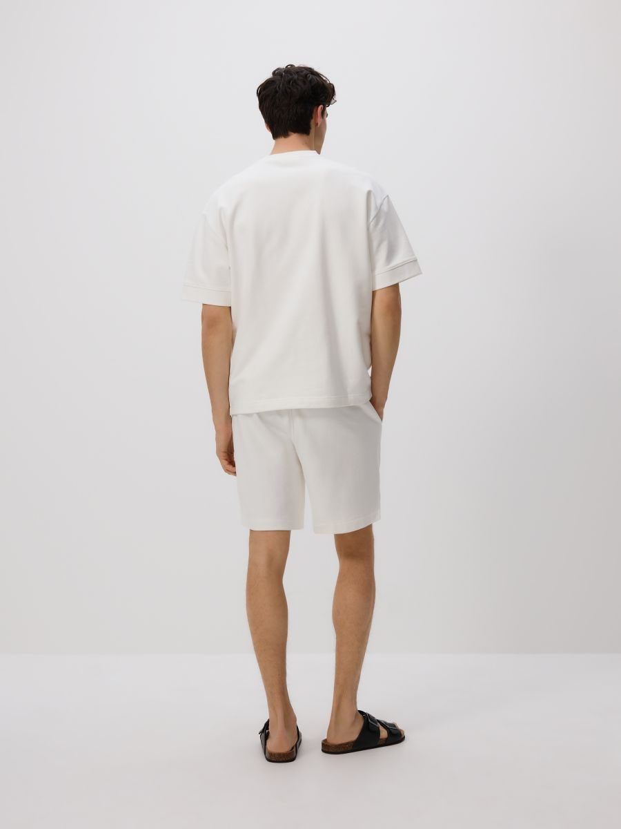Boxy T-shirt with print - cream - RESERVED - 3