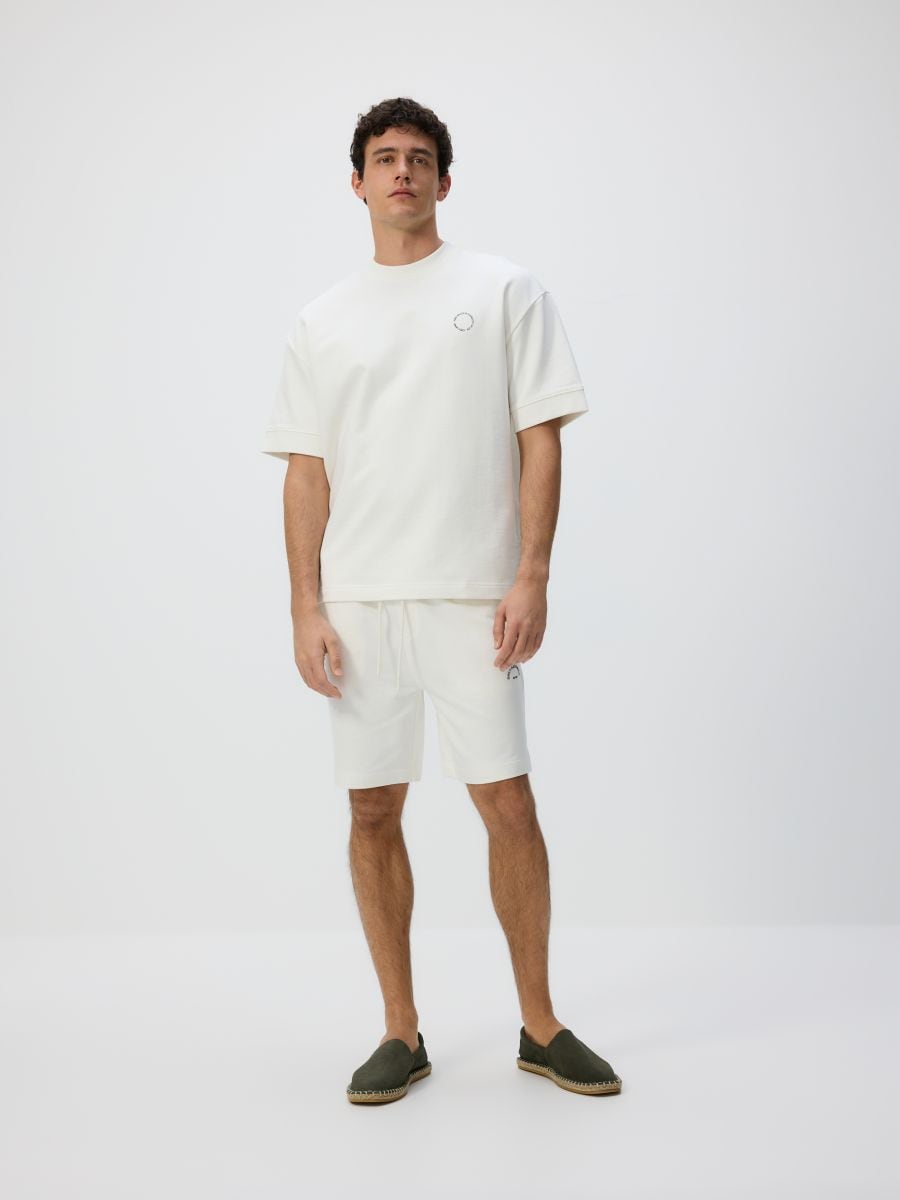 Boxy T-shirt with print - cream - RESERVED - 5