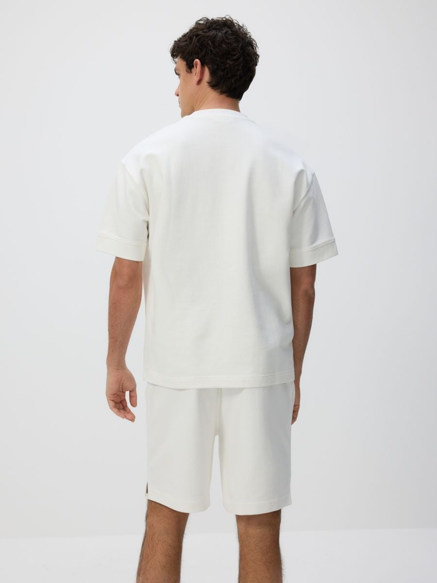 Boxy T-shirt with print - cream - RESERVED - 3