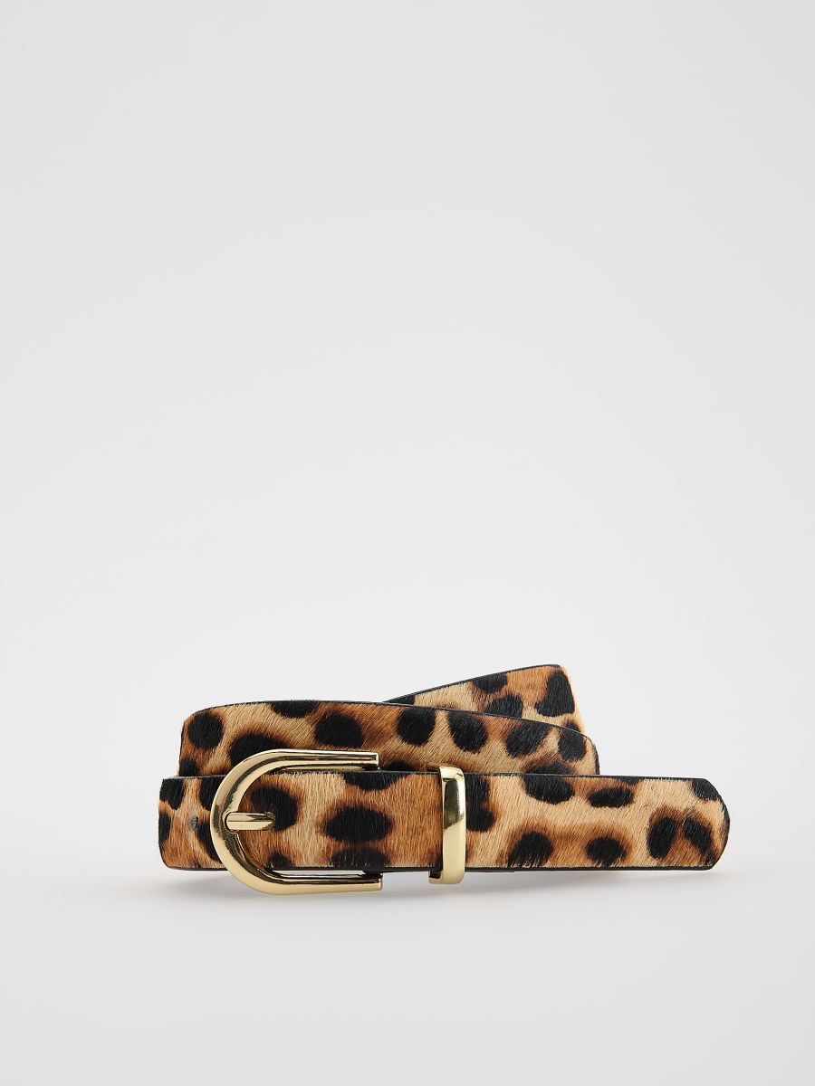 Leather belt - multicolor - RESERVED