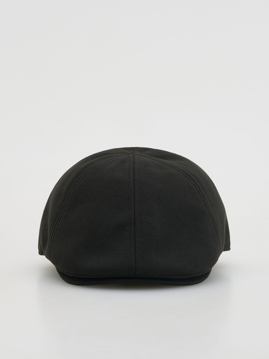 Smooth flat cap - black - RESERVED