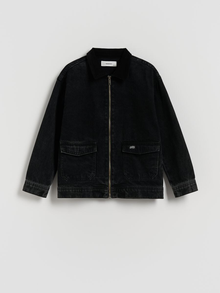 Chemise denim à poches - noir - RESERVED