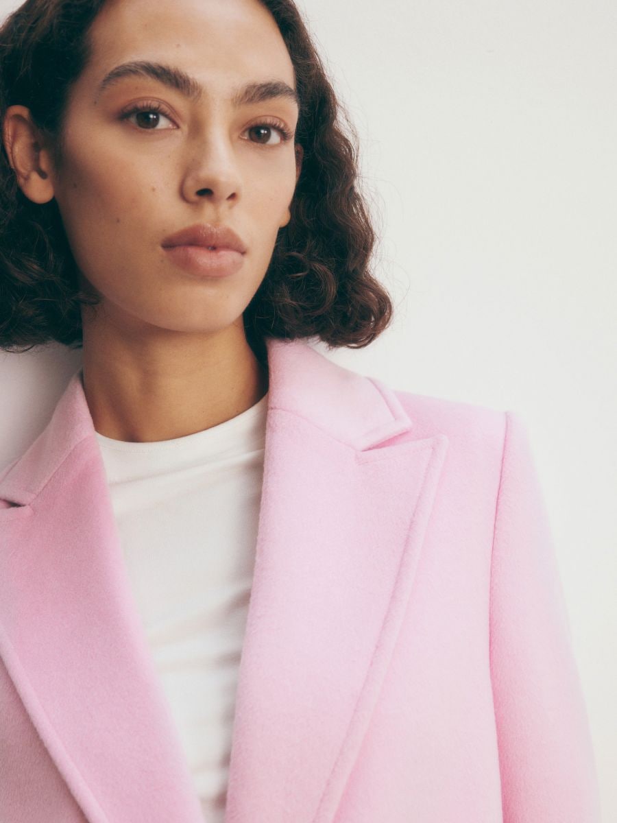Wool blend coat - pastel pink - RESERVED - 4