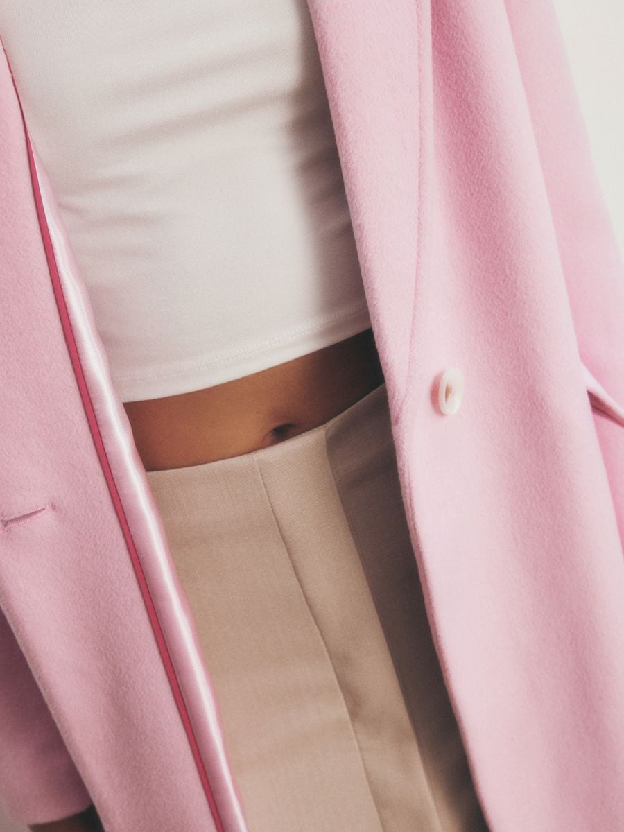 Wool blend coat - pastel pink - RESERVED - 5