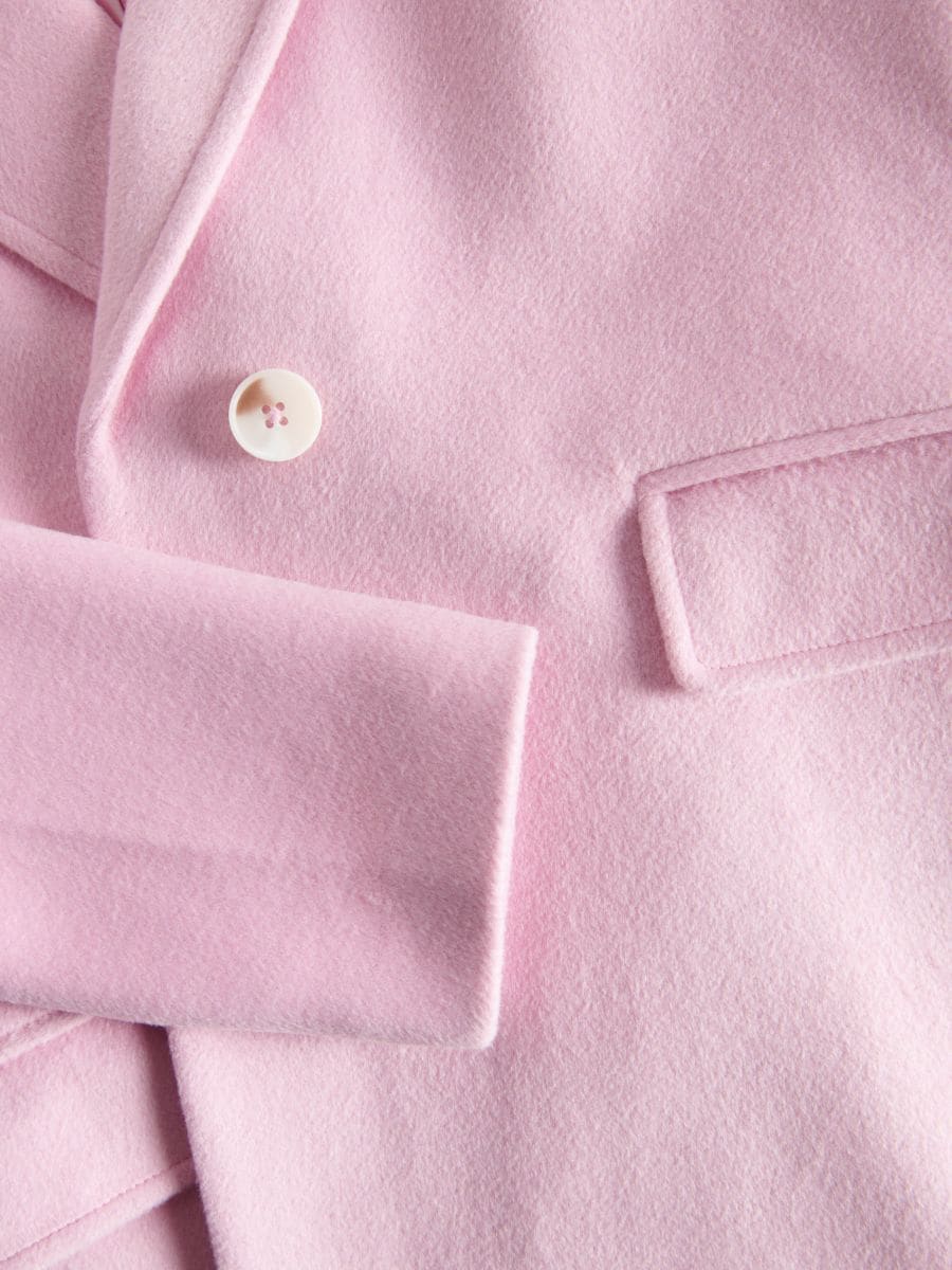 Wool blend coat - pastel pink - RESERVED - 7