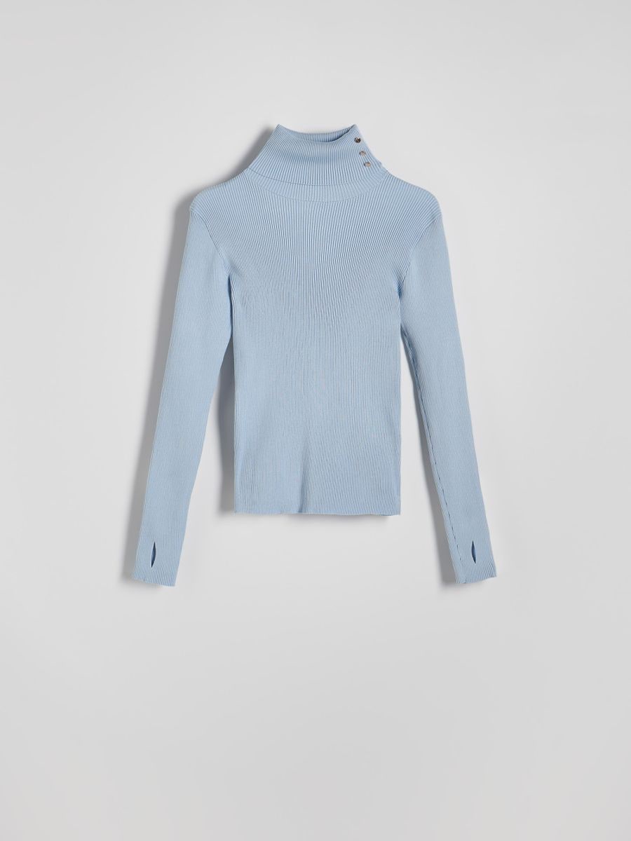 Viscose rich turtleneck - pale blue - RESERVED