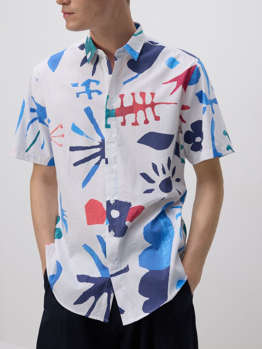 Regular fit patterned shirt - multicolor - RESERVED - 2